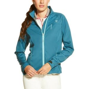 Ariat Ladies Joey Softshell Jacket Peacock Blue Size XS